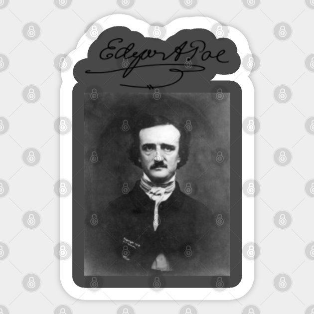 Author Signature Edgar Allan Poe Edgar Allan Poe Sticker TeePublic